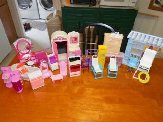 Lot of Used Barbie Doll Dollhouse Furniture
