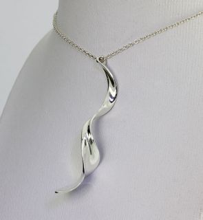 Tiffany Frank Gehry Orchid 925 Silver Pendant Necklace