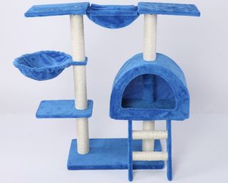  35H Blue Cat Tree Condo House Scratcher Pet Furniture Bed 16