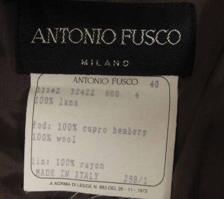 Antonio Fusco Milano Italian Exclusive Elegant Ladies Dress Suit Sz 8
