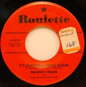 Frankie Lymon 45 Its Christmas Once Again / Little Girl Roulette 4035