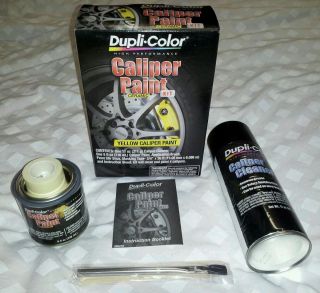 Yellow Dupli Color High Performance Caliper Paint Kit with Ceramic New