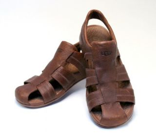 UGG Frankston Cognac Leather Sandals Mens Size 9 US 8 UK 41 5 EU New
