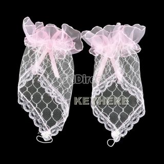 Sexy Fingerless Wedding Evening Party Dress Lace Short Bridal Gloves