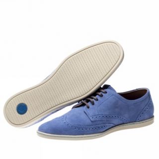 Fred Perry Jacobs Suede [9 Uk] Blue Trainers Shoes Mens New