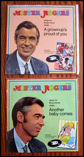 Mister Mr Rogers 45 RPM Records Another Baby Comes A Grownups Proud
