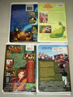CHILDREN FAIRY TALE 4 VHS SET Black Cauldron, Quest For Camelot, Pete