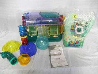Critter Trail 2 Story Hamster Trail Cage with Wheel, Dish, Water