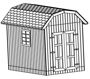 8x12 Gambrel Utility Shed 26 Backyard Barn Plans CD Learn How to Build