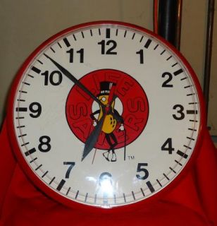 Planters Nut Mr Peanut Life Savers Candy Red Wall Clock