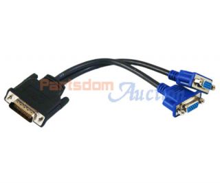 DMS 59 Pin to 2 VGA 15 Female Cable Converter Adapter