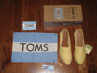 Toms Yellow Freetown Classics 9 5 Womens Shoes