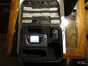 Sega Game Gear Black Handheld System WITH CARRYING CASE AC ADAPTER 7