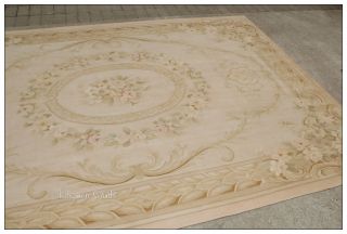 7X10 ANTIQUE FRENCH DECOR Aubusson Area Rug PASTEL COUNTRY HOME   Free