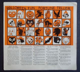  Near Mint 1930s Vintage Whitman Halloween Fortune Teller Game