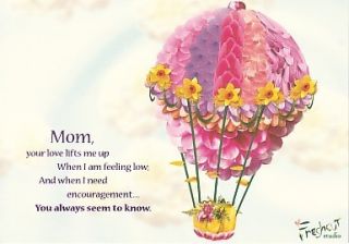 Fresh Cut Studio Pink Flower Petals Hot Air Balloon Mothers Day