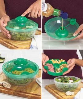 Salad Blaster Bowl With Divided Tray keeps your salad essentials
