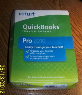 QuickBooks Pro 2010 Retail for Windows New
