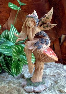 in Garden Fairy Angel Wood Look Thinking of You