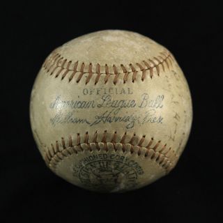Lou Gehrig Signed New York Yankees Team Signed Baseball JSA