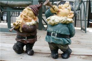 Jazz Playing Garden Gnomes Plays Musical Instruments Happy Nome Elf