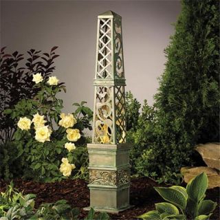 kichler ainsley square garden obelisk light 15377vgb