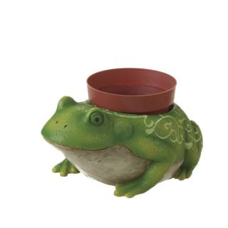 Large Frog Toad Statue Garden Planter with Flower Pot