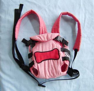 Small Dog Pet Front Carrier Bag Safe Comfy Soft Ajustable Pink Up to