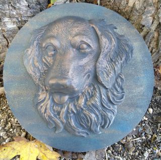  Plaque Mold Dog Retriever Decorative Stepping Stone Garden Mold