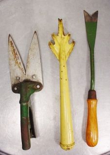 Vintage Garden Tools Clippers Weed Puller Cultivator