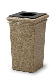 30 Gallon Stonetec Indoor Outdoor Decorative Trash Can