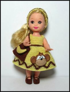 Handmade Crochet Kelly Doll Clothes Monkey Business