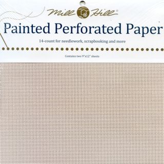 Pink Frost Painted Perforated Paper Mill Hill 14 Count 9x12 Inches