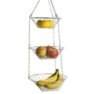 Tier Hanging Fruit Basket Round Wire Metal Basket Fruit Vegetable