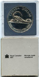 1886 1986 $1 Canada Vancouver Commemorative Silver Dollar