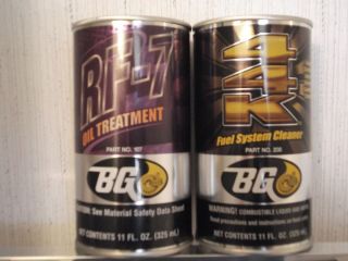 BG 44K FUEL system cleaner additive BG RF 7 OIL treatment makers of BG