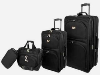New Geoffrey Beene Luggage 4 Piece 22 26 Suitcase Carry on Set 600