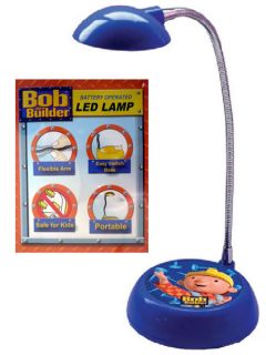 Bob The Builder Battery Operated LED Bedside Table Desk Lamp Boys not