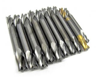 LOT OF GARR & OTHER SOLID CARBIDE DOUBLE END ENDMILLS   5/32 TO 5/16