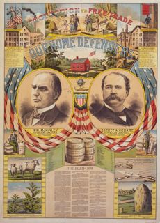 William McKinley Garret Hobart Presidential Campaign Button 1896
