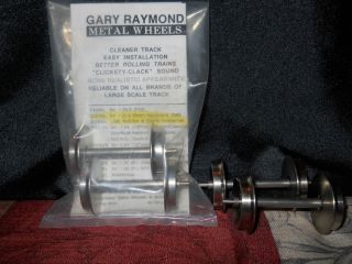 Gary Raymond Metal Wheel Set G26RL G Scale 2 Sets New