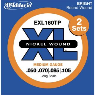 Addario ® EXL160 Long Scale Bass Strings 2 Sets   Brand New