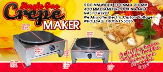 New Gas Commercial Kitchen Countertop Pancake Crepe Maker Griddle