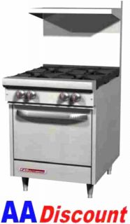 New Southbend 4 Burner 24 Gas Range Stove 1 Oven S24E Commercial