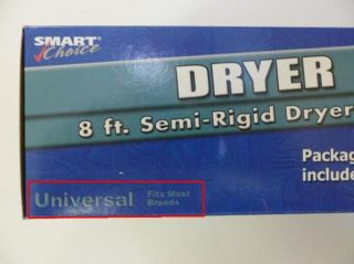 Smart Choice 5305512431 8 ft Semi Rigid Dryer Venting