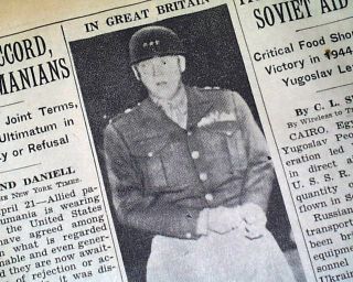 george s patton european theater wwii 1944 newspaper