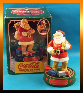  SANTA CLAUS Pause That Refreshes MECHANICAL Coin BANK By ERTL 1st MIB