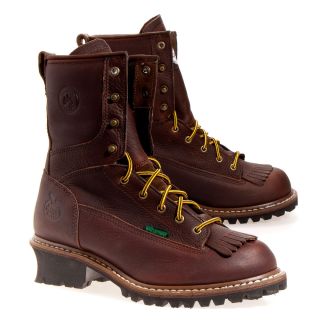 Georgia Boot Mens Logger 8 Leather Work Boot Occupational Shoes