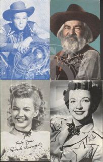 Roy Rogers Dale Evans Gabby Hayes Arcade Post Cards
