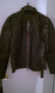 Affliction Mens Gear Up Leather Jacket Black Limited Edition Size M
